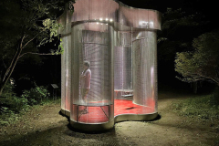 "Voliére II" walk-in  pavilion, stainless steel, swing  etc. LED